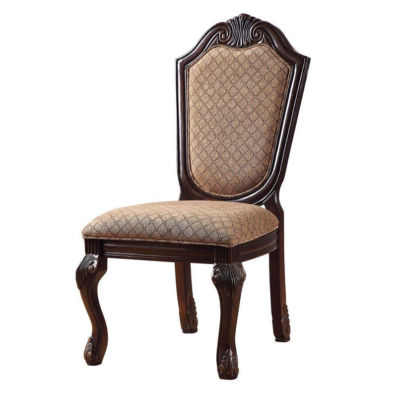 Chateau De Ville - Side Chair (Set of 2) - Fabric & Espresso - R&R Furniture Gallery (Fountain Valley, CA)
