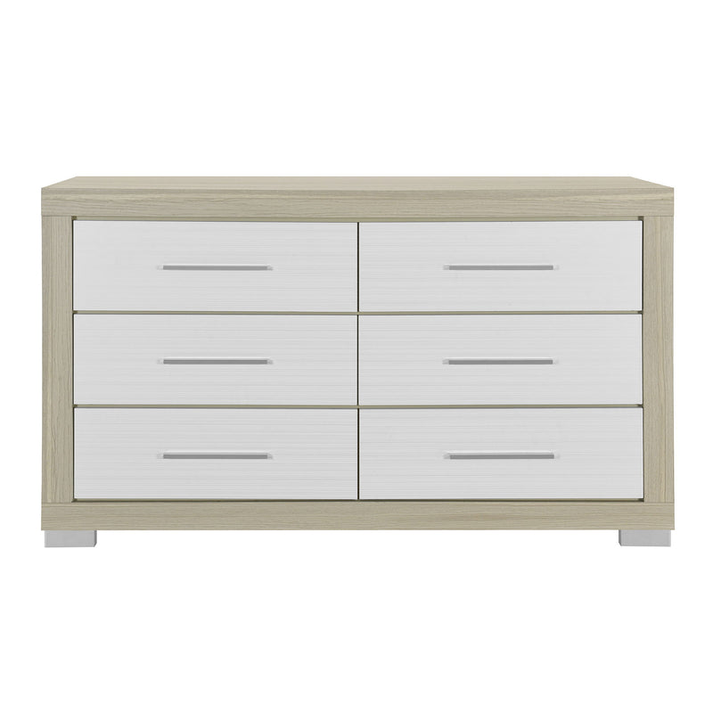Elsa - 2 Toned And Dresser With Bar Handle And Construction - R&R Furniture Gallery (Fountain Valley, CA)