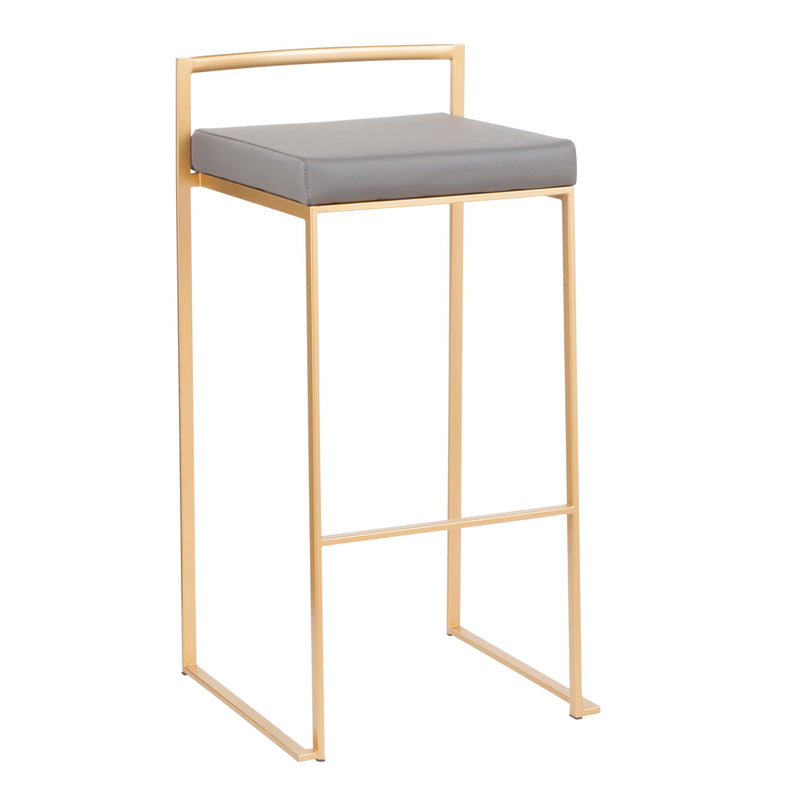 Lumi Source Fuji contemporary glam barstool with quality construction, featuring a sleek design and modern style.