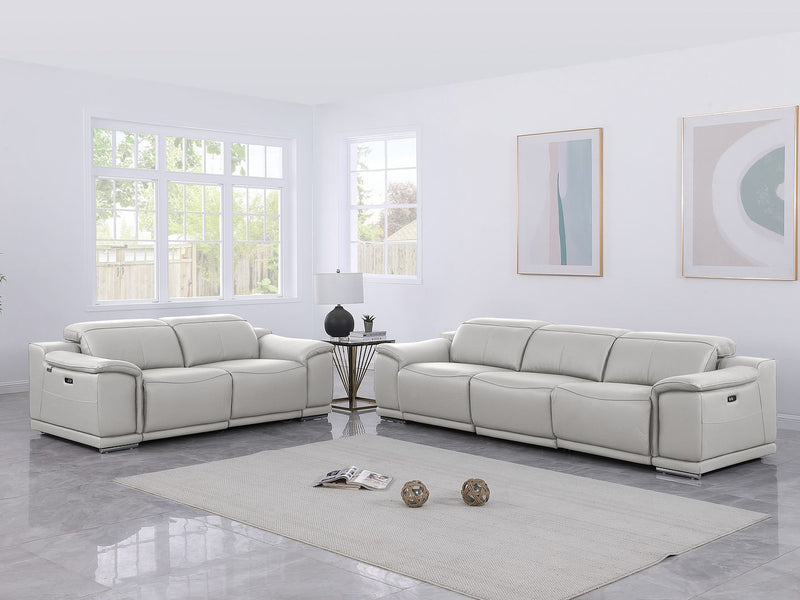 9762 - 5-Piece Modular Power Reclining Sofa And Loveseat Set With 5 Power Recliners In - R&R Furniture Gallery (Fountain Valley, CA)
