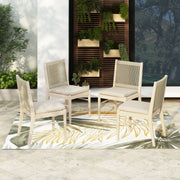 Cordoba - Dining Chair (Set of 2) Comfortable Armless Chairs - Beige - R&R Furniture Gallery (Fountain Valley, CA)