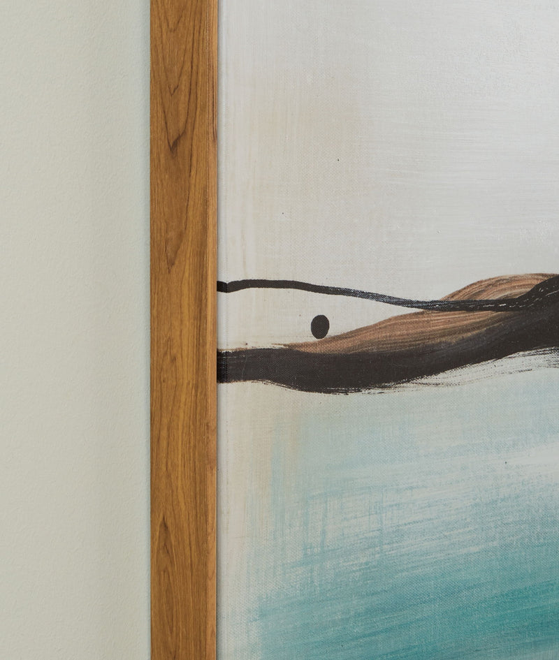 Brunonia - Wall Art - Teal / Orange / Black - R&R Furniture Gallery (Fountain Valley, CA)