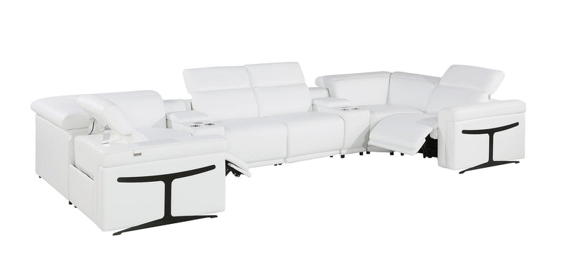 1126 - 8-Piece U-Shaped Sectional Sofa In With 2 Power Recliners & Power Headrests