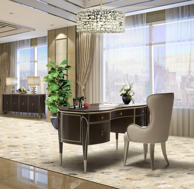Villa Cherie - Desk Chair - Chardonnay - R&R Furniture Gallery (Fountain Valley, CA)