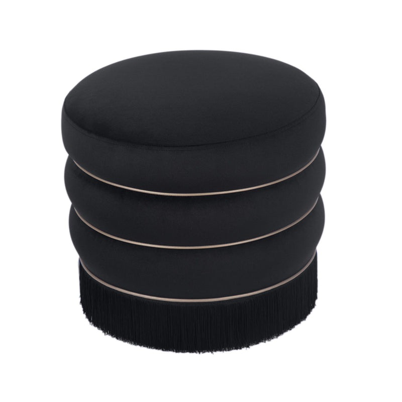 Lakka - Velvet Ottoman - R&R Furniture Gallery (Fountain Valley, CA)