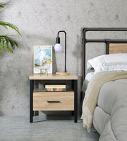 Yawan - Accent Table - Oak & Black - R&R Furniture Gallery (Fountain Valley, CA)