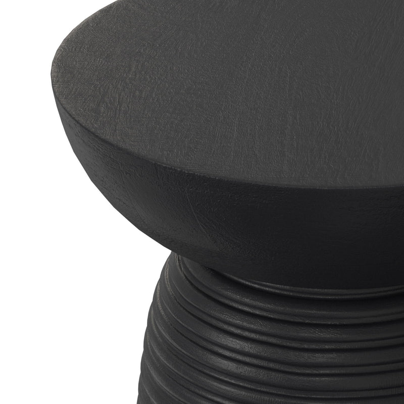 Boyd - Ribbed Accent Table - Black - R&R Furniture Gallery (Fountain Valley, CA)
