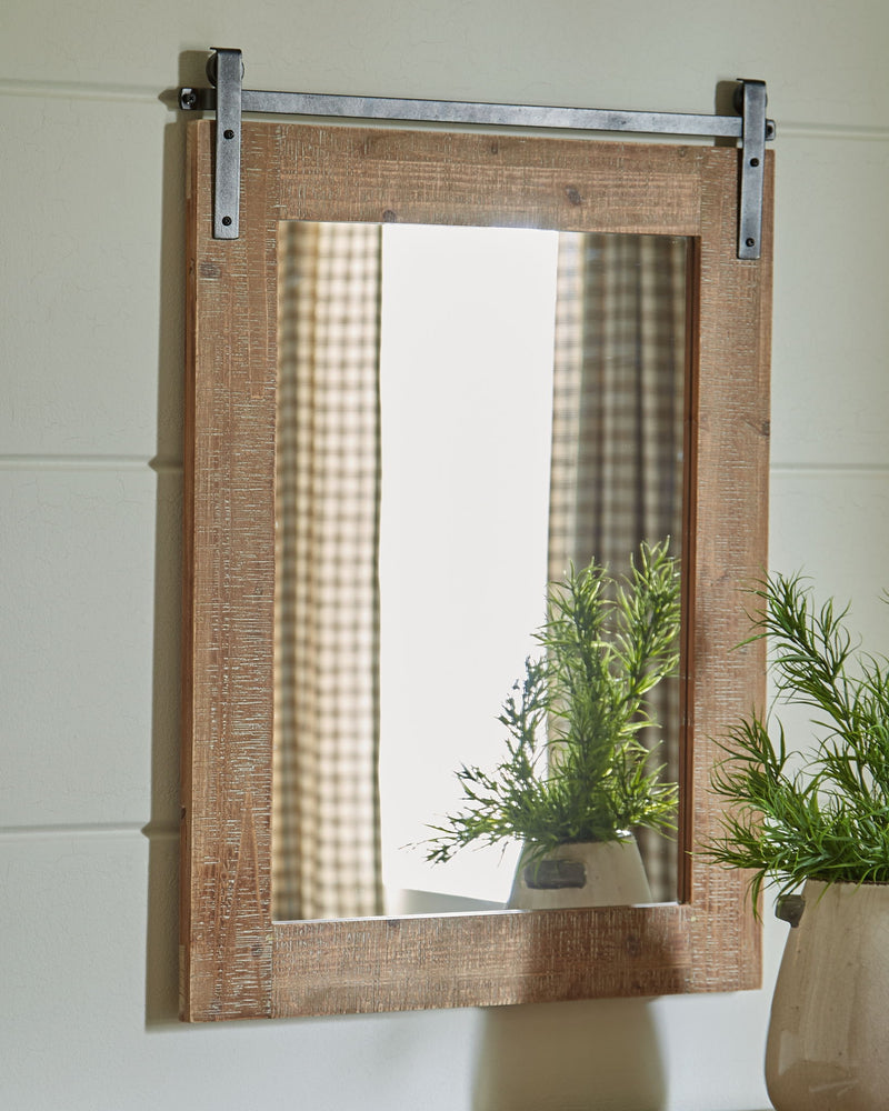 Lanie - Accent Mirror - Antique Brown - R&R Furniture Gallery (Fountain Valley, CA)