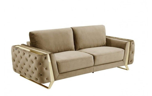 1051 - Contemporary Velvet Sofa - R&R Furniture Gallery (Fountain Valley, CA)