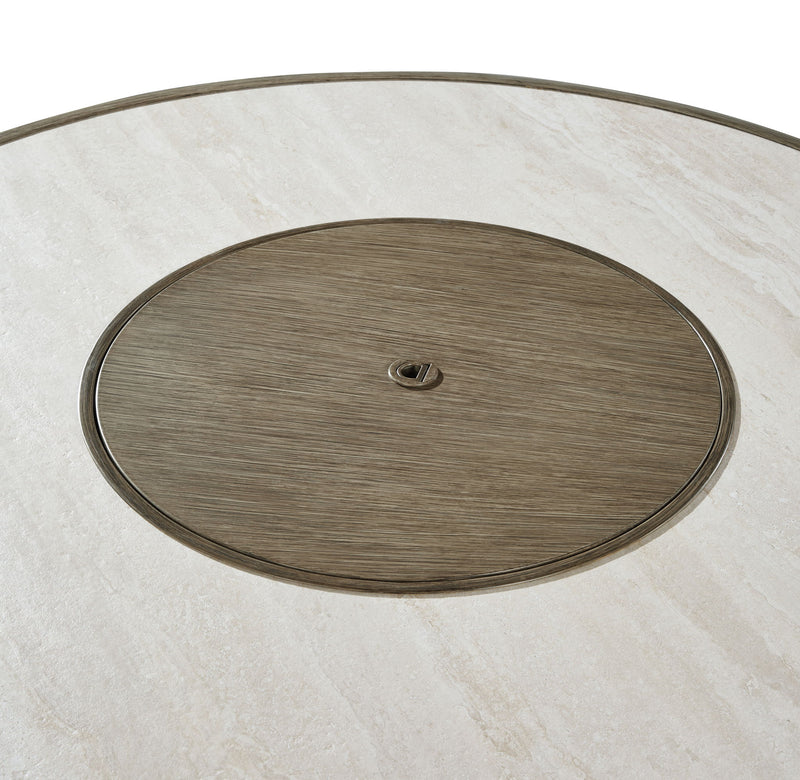 Rainier Ranch - Round Fire Pit Table - Beige - R&R Furniture Gallery (Fountain Valley, CA)