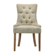Yotam - Side Chair (Set of 2) - Beige Fabric & Salvaged Oak - R&R Furniture Gallery (Fountain Valley, CA)