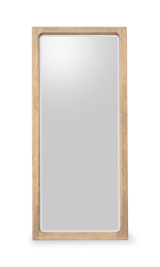 Modus Brentwood Flr Mirror in Brioche with a sleek, modern frame, standing upright in a contemporary interior setting.