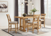 Havonplane - Upholstered Barstool (Set of 2) - Brown - R&R Furniture Gallery (Fountain Valley, CA)