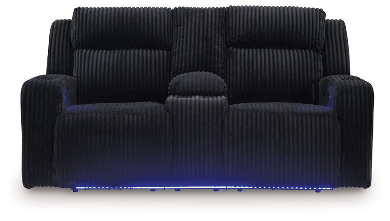 Forest Lake - Power Reclining Loveseat With Console / Adj Headrest - R&R Furniture Gallery (Fountain Valley, CA)