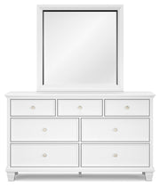 Fortman - Dresser And Mirror - White - R&R Furniture Gallery (Fountain Valley, CA)