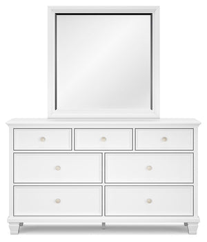 Fortman - Dresser And Mirror - White - R&R Furniture Gallery (Fountain Valley, CA)