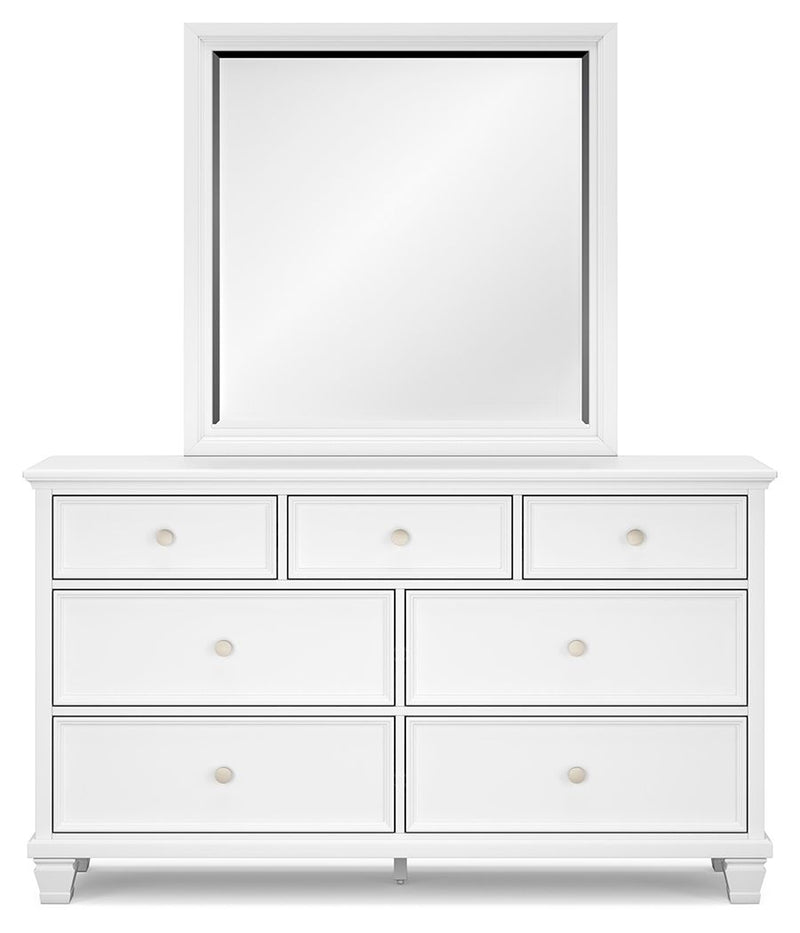 Fortman - Dresser And Mirror - White - R&R Furniture Gallery (Fountain Valley, CA)