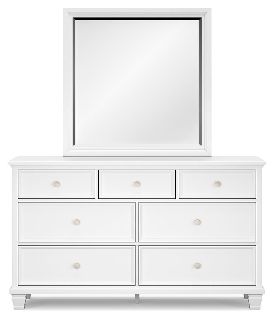 Fortman - Dresser And Mirror - White - R&R Furniture Gallery (Fountain Valley, CA)