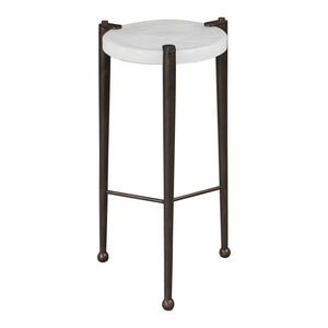 Ames - Drink Table - Bronze / White