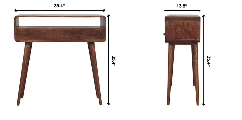 Solid Wood Curved Console Table - R&R Furniture Gallery (Fountain Valley, CA)