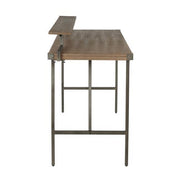 Lumi Source Gia industrial counter table with metal frame and wooden top, ideal for modern kitchen or bar area.