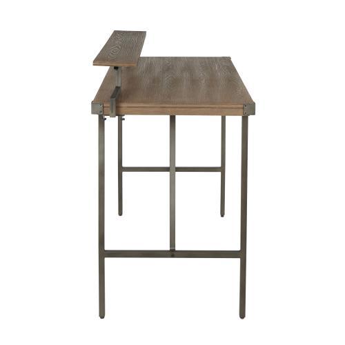 Lumi Source Gia industrial counter table with metal frame and wooden top, ideal for modern kitchen or bar area.