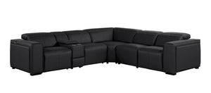 1224 - 6-Piece L-Shaped Sectional Sofa In With 3 Power Recliners & Power Headrests