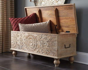 Fossil Ridge - Storage Bench - Beige - R&R Furniture Gallery (Fountain Valley, CA)