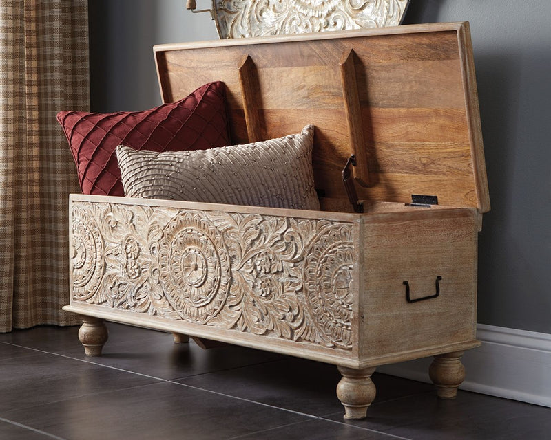 Fossil Ridge - Storage Bench - Beige - R&R Furniture Gallery (Fountain Valley, CA)