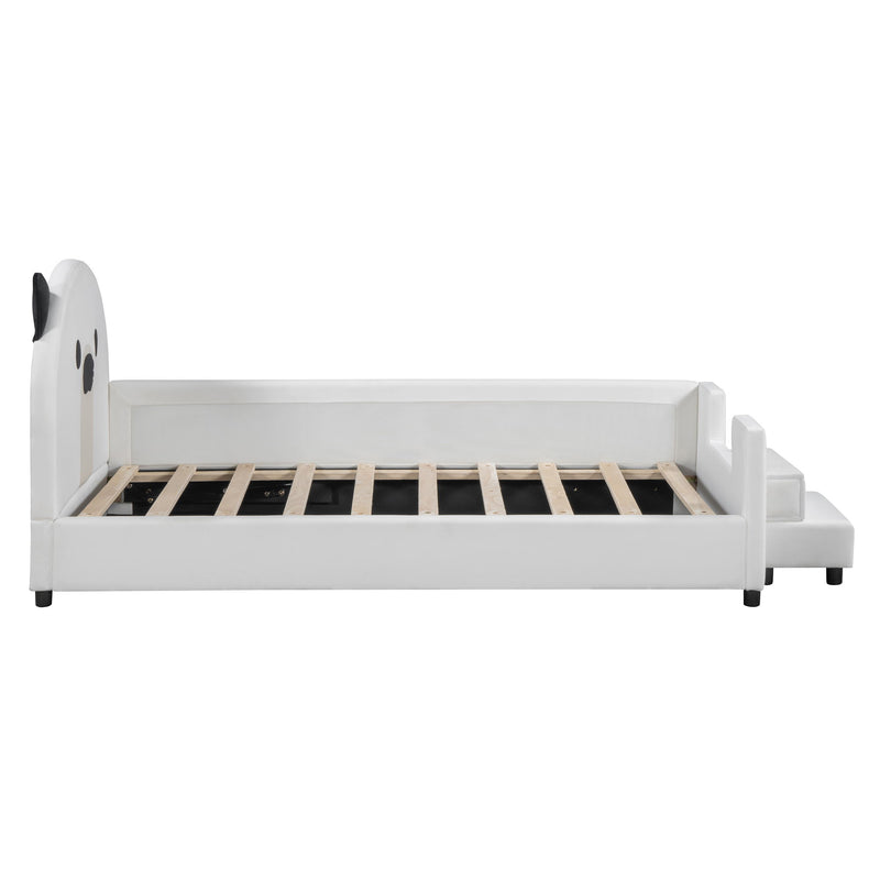 Upholstered Daybed With Bear Shaped Headboard, Hydraulic System And Breathable Fence - R&R Furniture Gallery (Fountain Valley, CA)