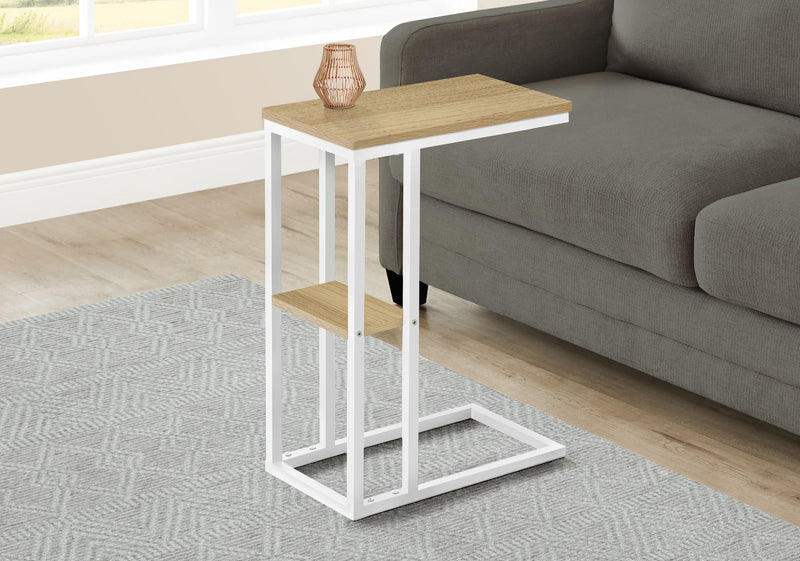 Accent Table, C - Shaped, Marble Look Contemporary & Modern Convenient Design - R&R Furniture Gallery (Fountain Valley, CA)