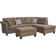 Diego - Fabric Sectional Sofa With Right Facing Chaise, Storage Ottoman, And 2 Accent Pillows - R&R Furniture Gallery (Fountain Valley, CA)