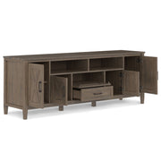 Ela - TV Media Stand - Smoky Brown - R&R Furniture Gallery (Fountain Valley, CA)