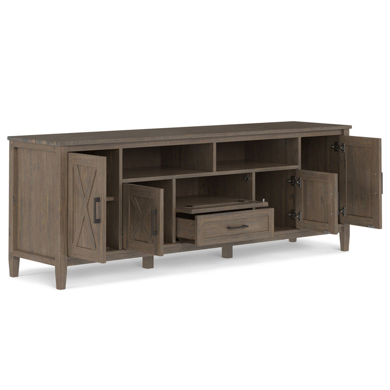 Ela - TV Media Stand - Smoky Brown - R&R Furniture Gallery (Fountain Valley, CA)