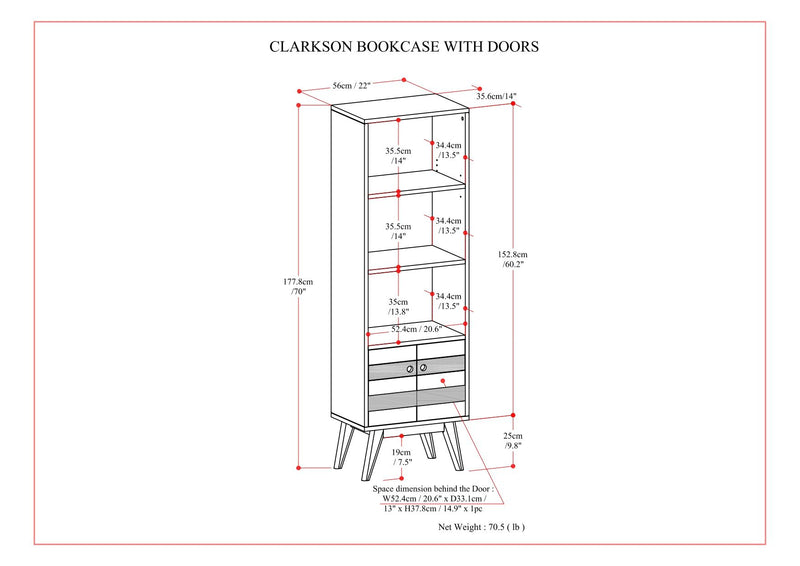 Clarkson - Bookcase With Storage - Rustic Natural Aged Brown - R&R Furniture Gallery (Fountain Valley, CA)