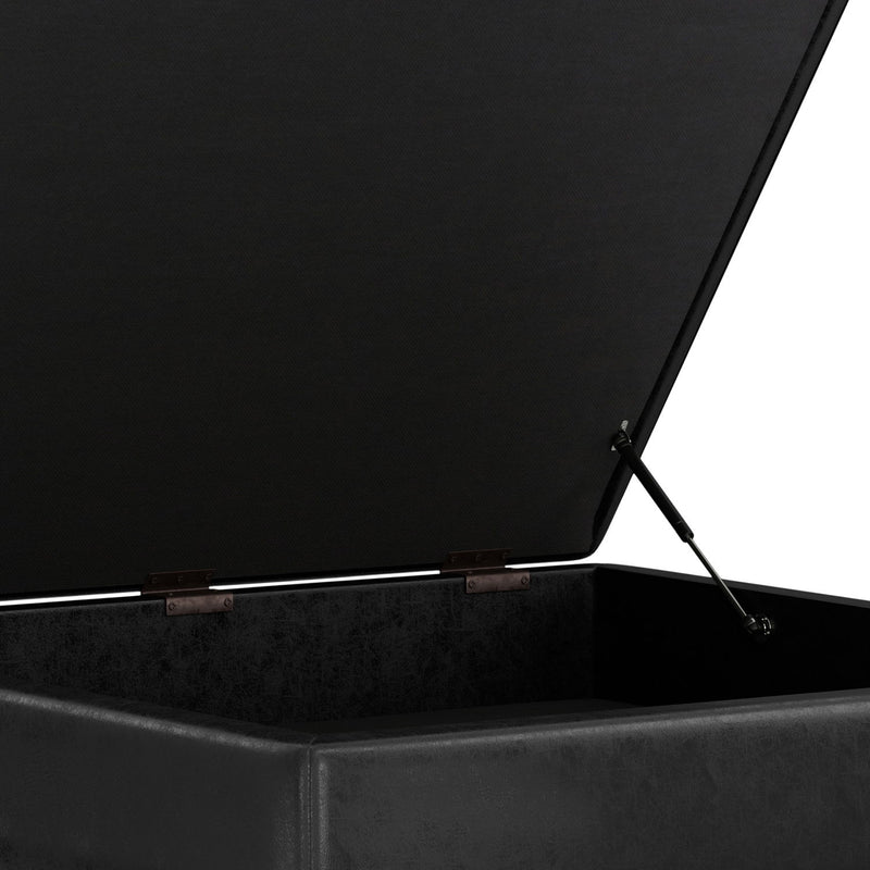 Owen - Multifunctional Square Coffee Table Storage Ottoman - R&R Furniture Gallery (Fountain Valley, CA)