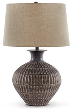 Magan - Metal Table Lamp  - Antique Bronze Finish - R&R Furniture Gallery (Fountain Valley, CA)