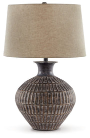 Magan - Metal Table Lamp  - Antique Bronze Finish - R&R Furniture Gallery (Fountain Valley, CA)
