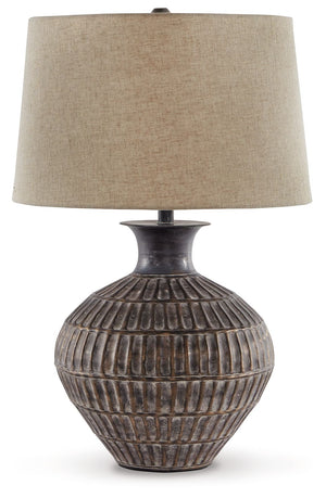 Magan - Metal Table Lamp  - Antique Bronze Finish - R&R Furniture Gallery (Fountain Valley, CA)