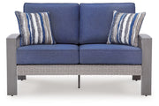 Half Moon Beach - Loveseat With Cushion - Blue / Gray - R&R Furniture Gallery (Fountain Valley, CA)