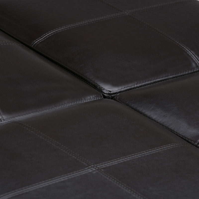 Avalon - Square Coffee Table Storage Ottoman - Tanners Brown - R&R Furniture Gallery (Fountain Valley, CA)