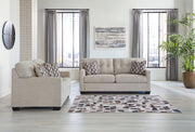 Signature Design by Ashley Mahoney living room set with stationary sofas and loveseats in a modern, comfortable fabric.