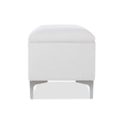 Madelyn - Modern Storage Bench - Bright White Dye - R&R Furniture Gallery (Fountain Valley, CA)
