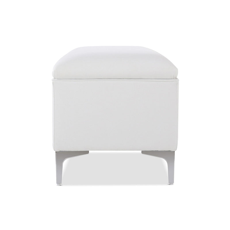 Madelyn - Modern Storage Bench - Bright White Dye - R&R Furniture Gallery (Fountain Valley, CA)