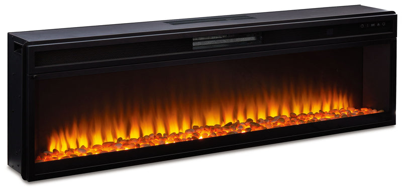 Entertainment Accessories - Wide Fireplace Insert - Black - R&R Furniture Gallery (Fountain Valley, CA)