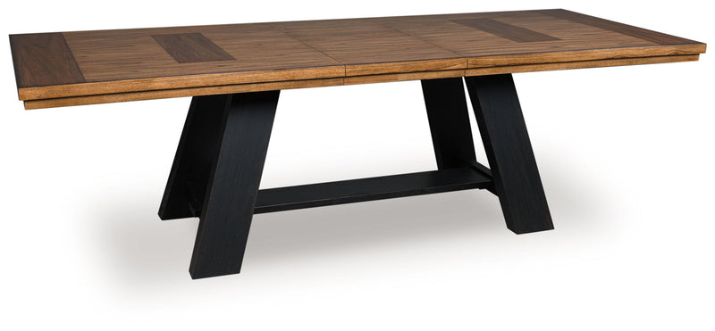 Greddinton - Dining Extension Table - Brown / Black - R&R Furniture Gallery (Fountain Valley, CA)