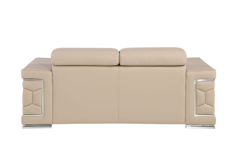 296 - Genuine Leather Loveseat - R&R Furniture Gallery (Fountain Valley, CA)
