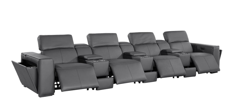 1224 - 7-Piece Modular Power Reclining Sofa In With 4 Power Recliners & Power Headrests
