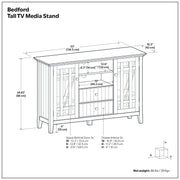 Bedford - Handcrafted Tall TV Media Stand - R&R Furniture Gallery (Fountain Valley, CA)