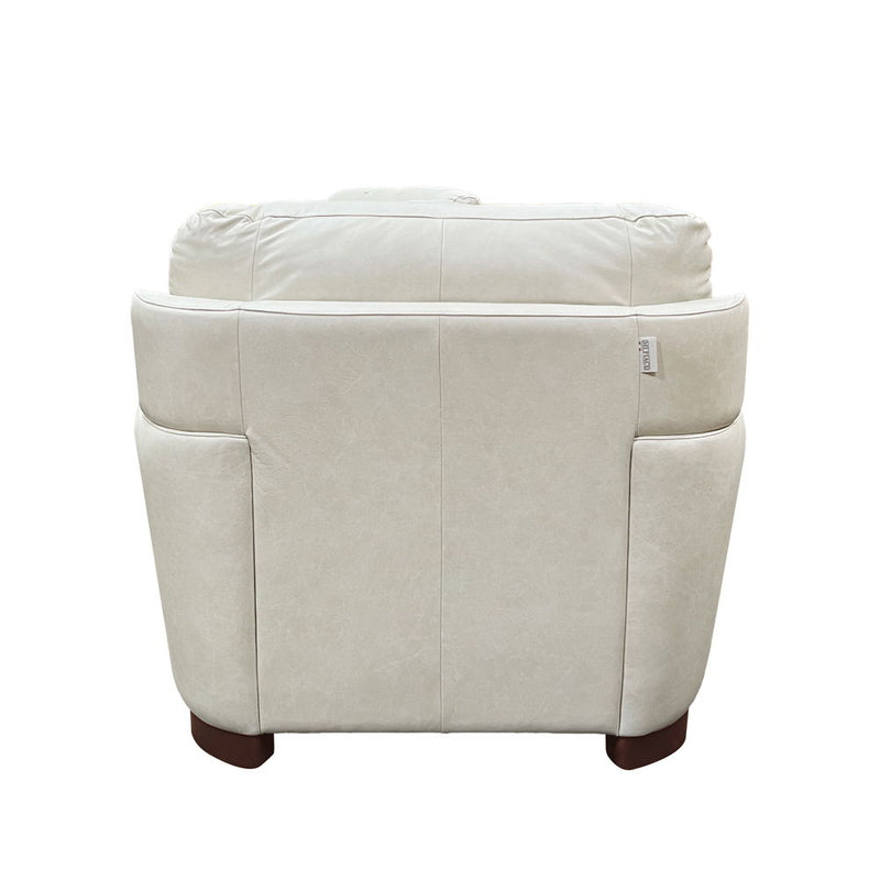 Edrice - Chair - Ivory Top Grain Leather - R&R Furniture Gallery (Fountain Valley, CA)